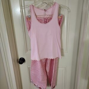 Very Cute Pink Sleeveless Josie by Natori Pajama Set. New Without Tags.Small.